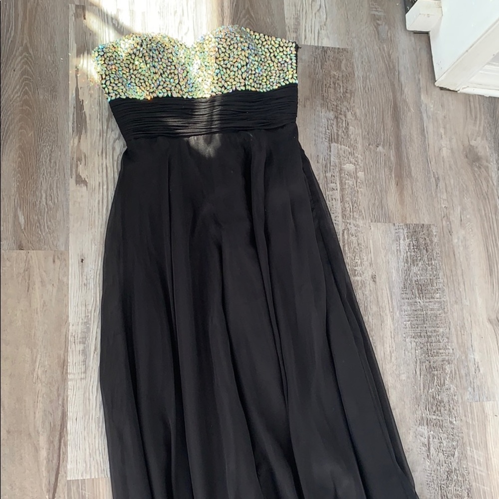 Diamond accent evening gown